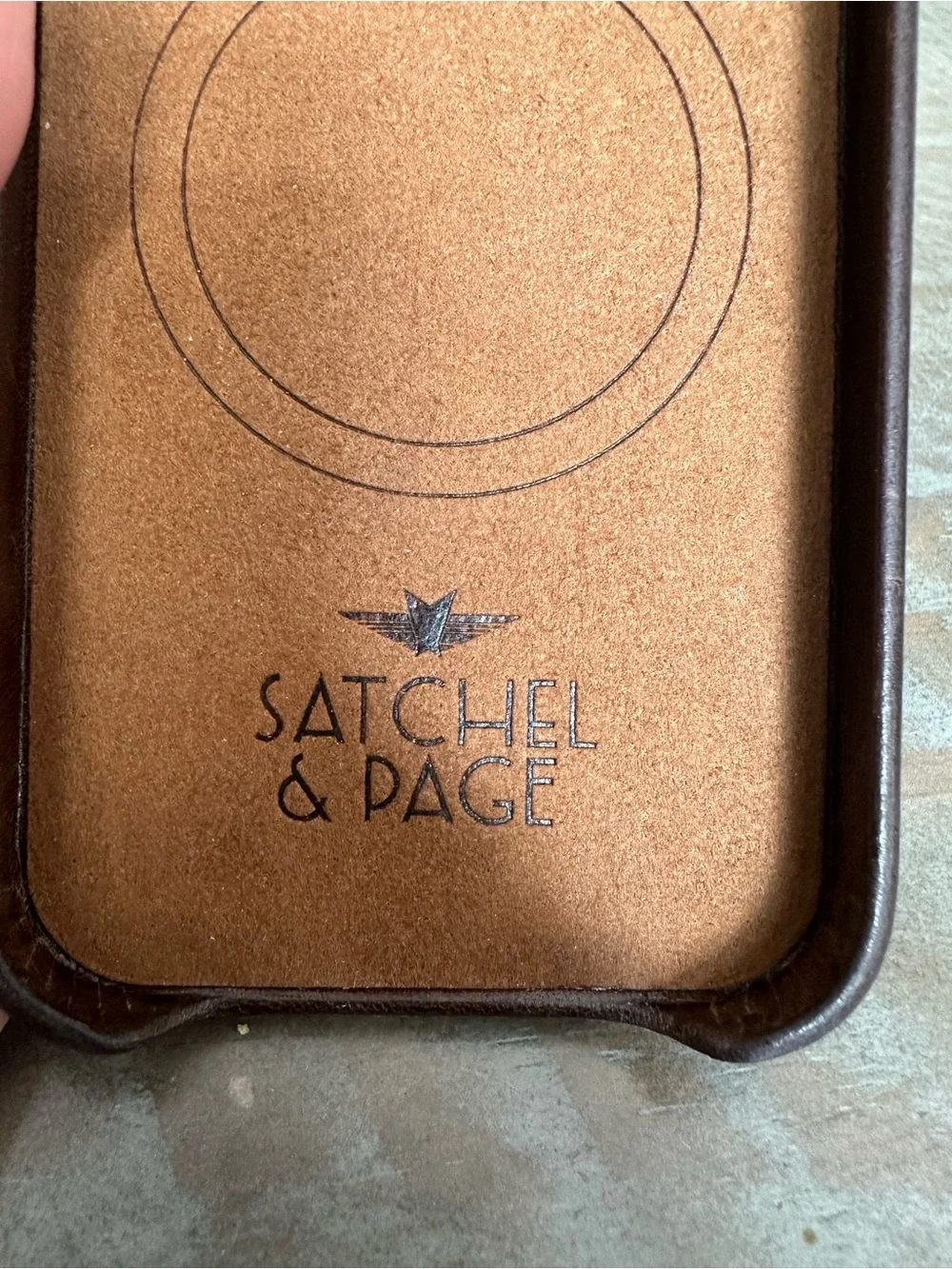 Satchel & Page Brown Leather iPhone MagSafe Case